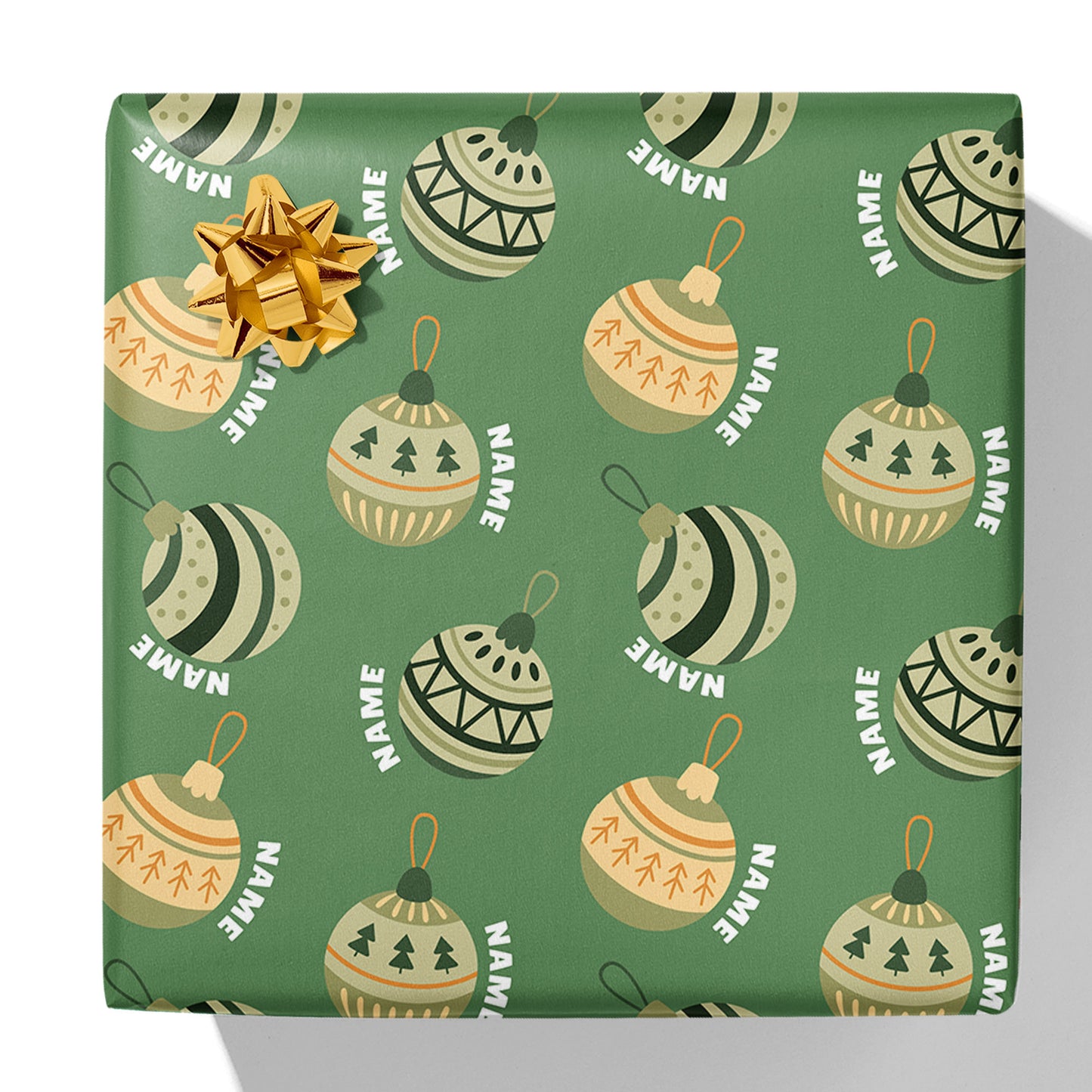 Bauble Name Gift Wrap