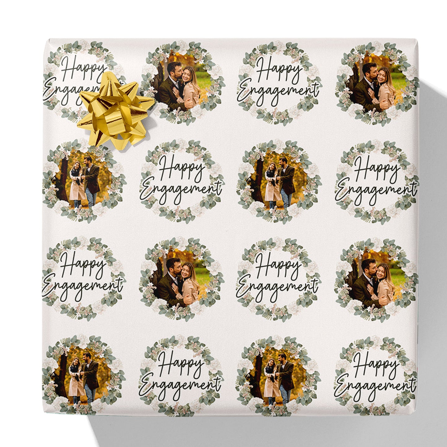 Happy Engagement Photo Gift Wrap