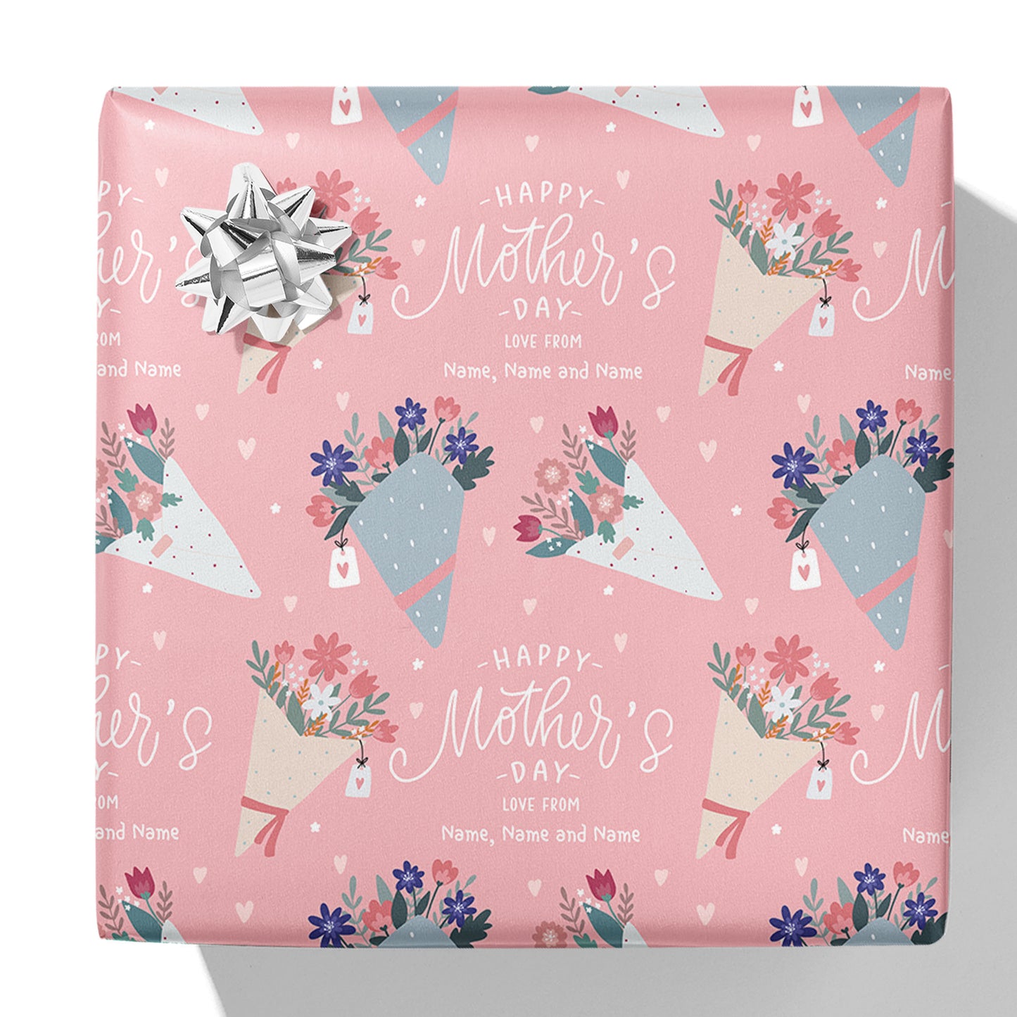 Happy Mother's Day Bouquet Name Gift Wrap