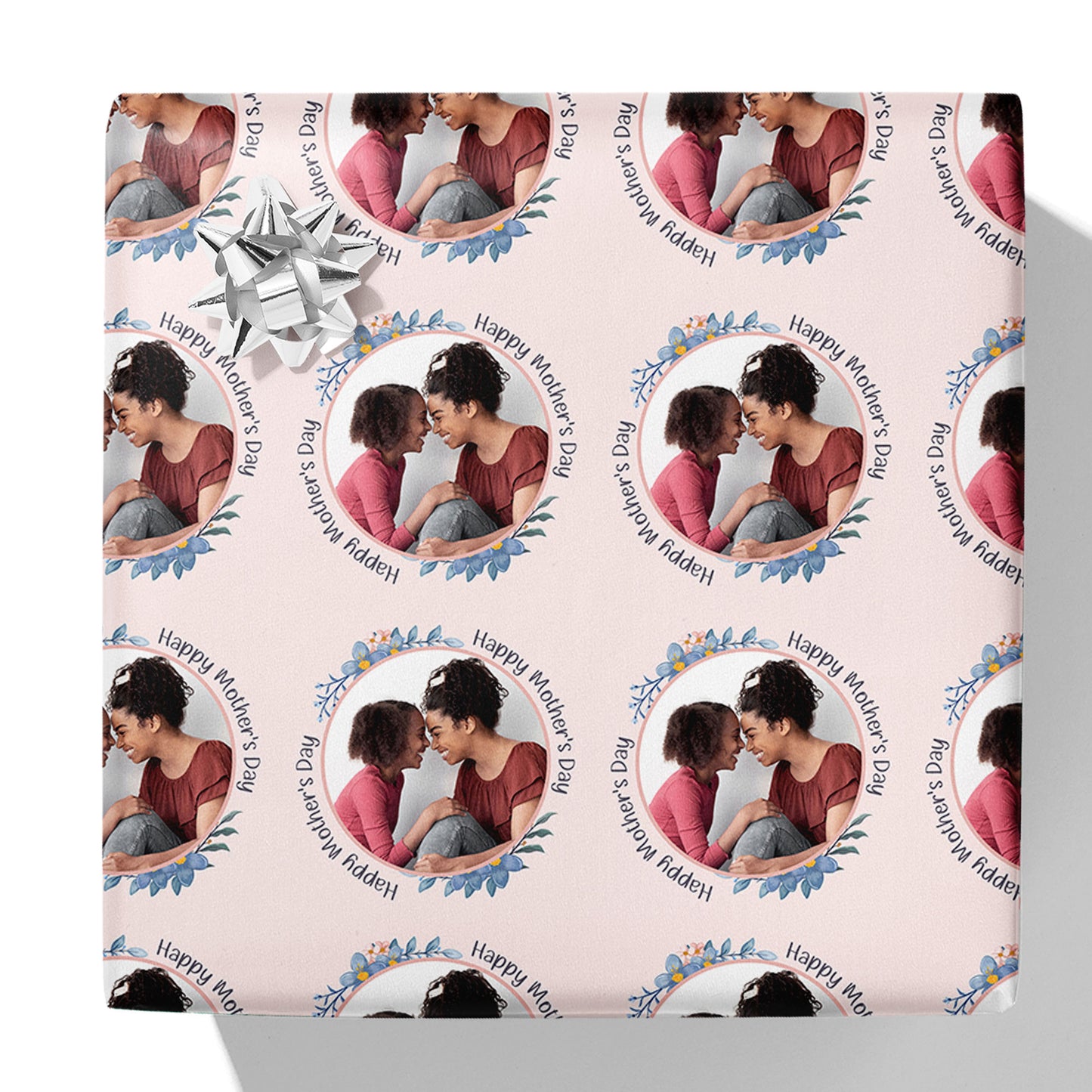 Mother's Day Floral Frame Photo Gift Wrap