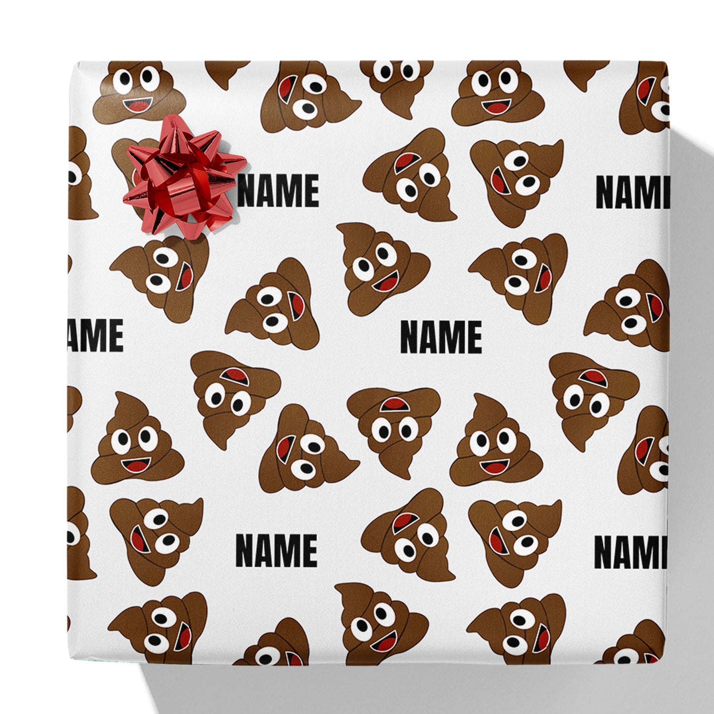Geschenkverpackung mit Namen „Happy Poop“