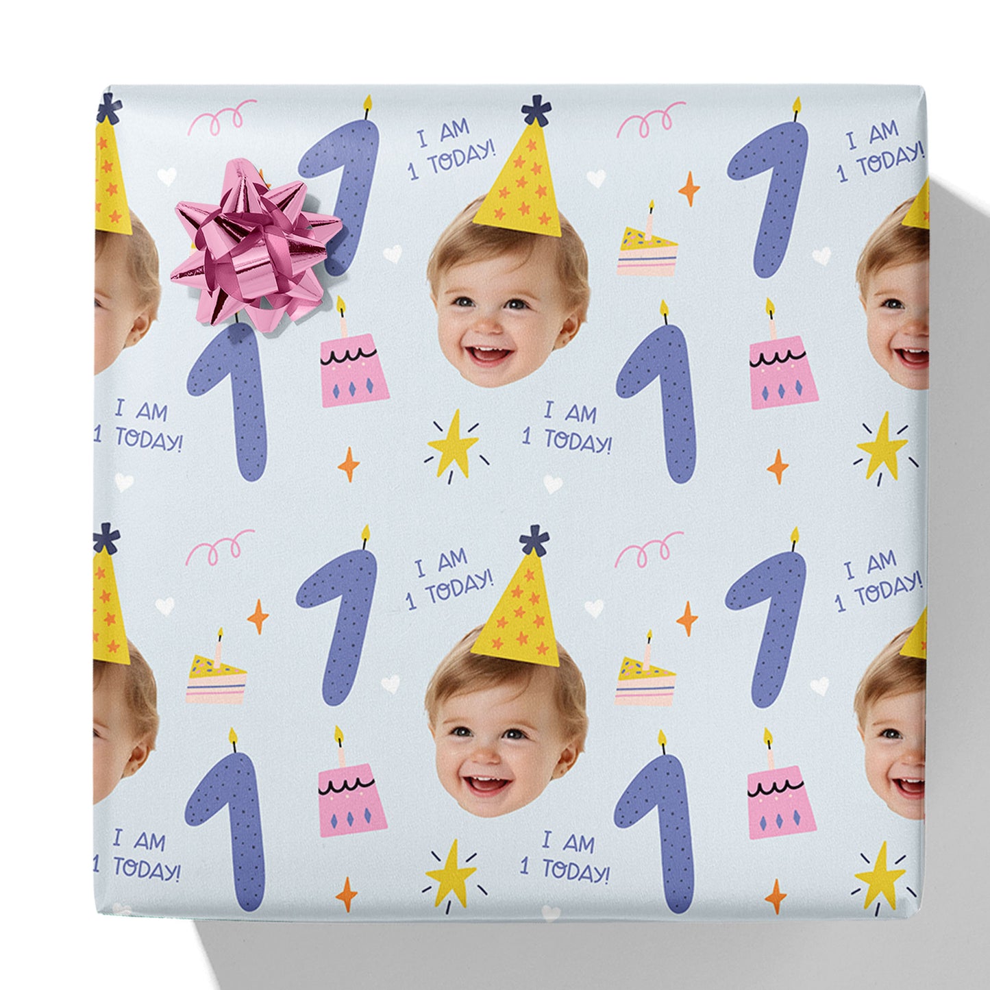 I am 1-10 Today Photo/Age Birthday Gift Wrap
