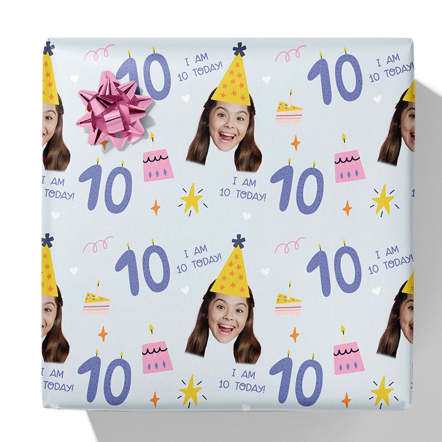 I am 1-10 Today Photo/Age Birthday Gift Wrap