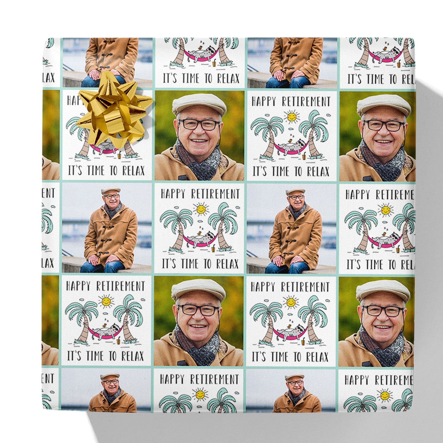 It's Time to Relax Retirement Photo Gift Wrap