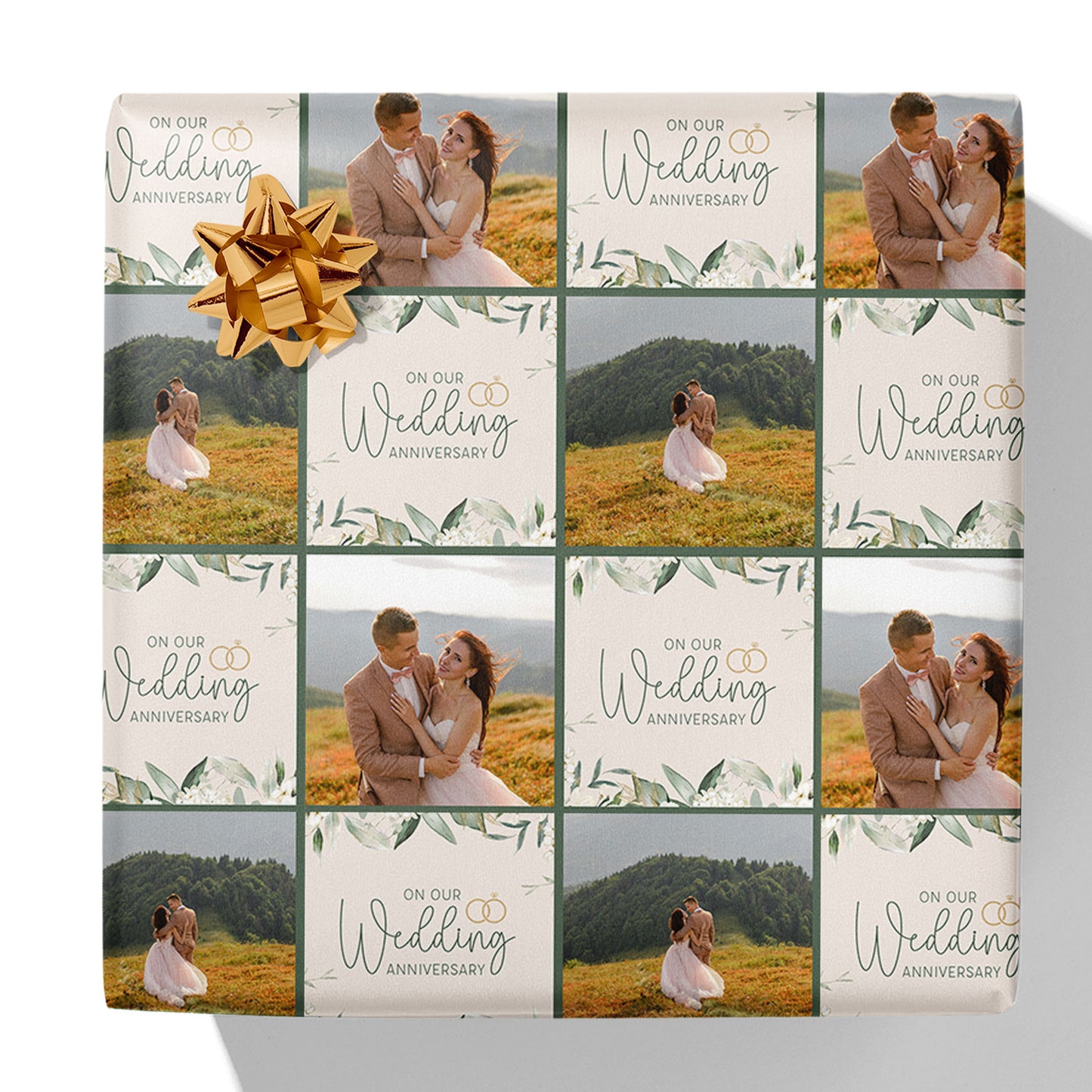 On Our Wedding Anniversary Photo Gift Wrap