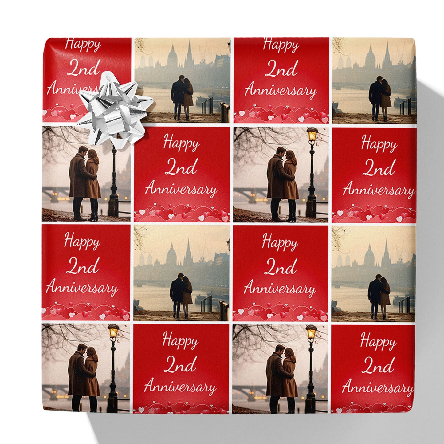 Happy Anniversary Year and Photo Gift Wrap