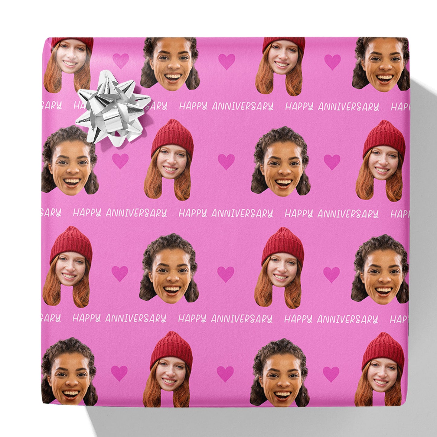 Happy Anniversary Face Photo Gift Wrap