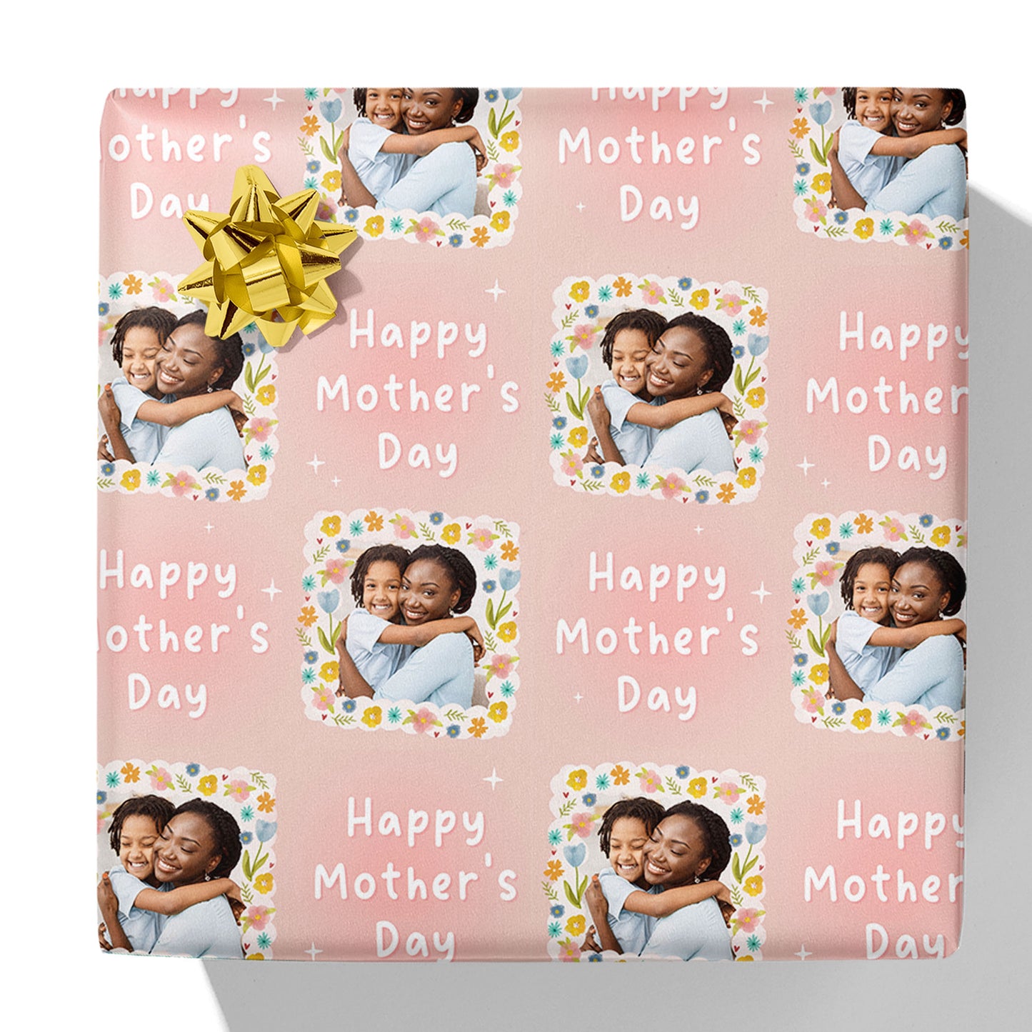 Beste Mama Wildblumen Foto Geschenkpapier