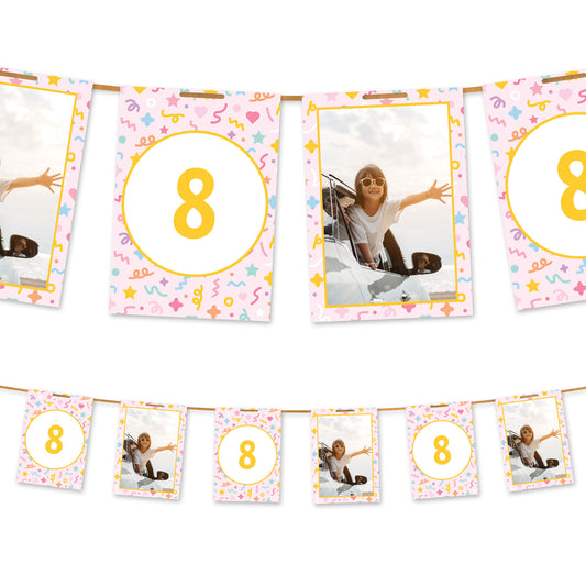 Photo and Age Birthday Bunting