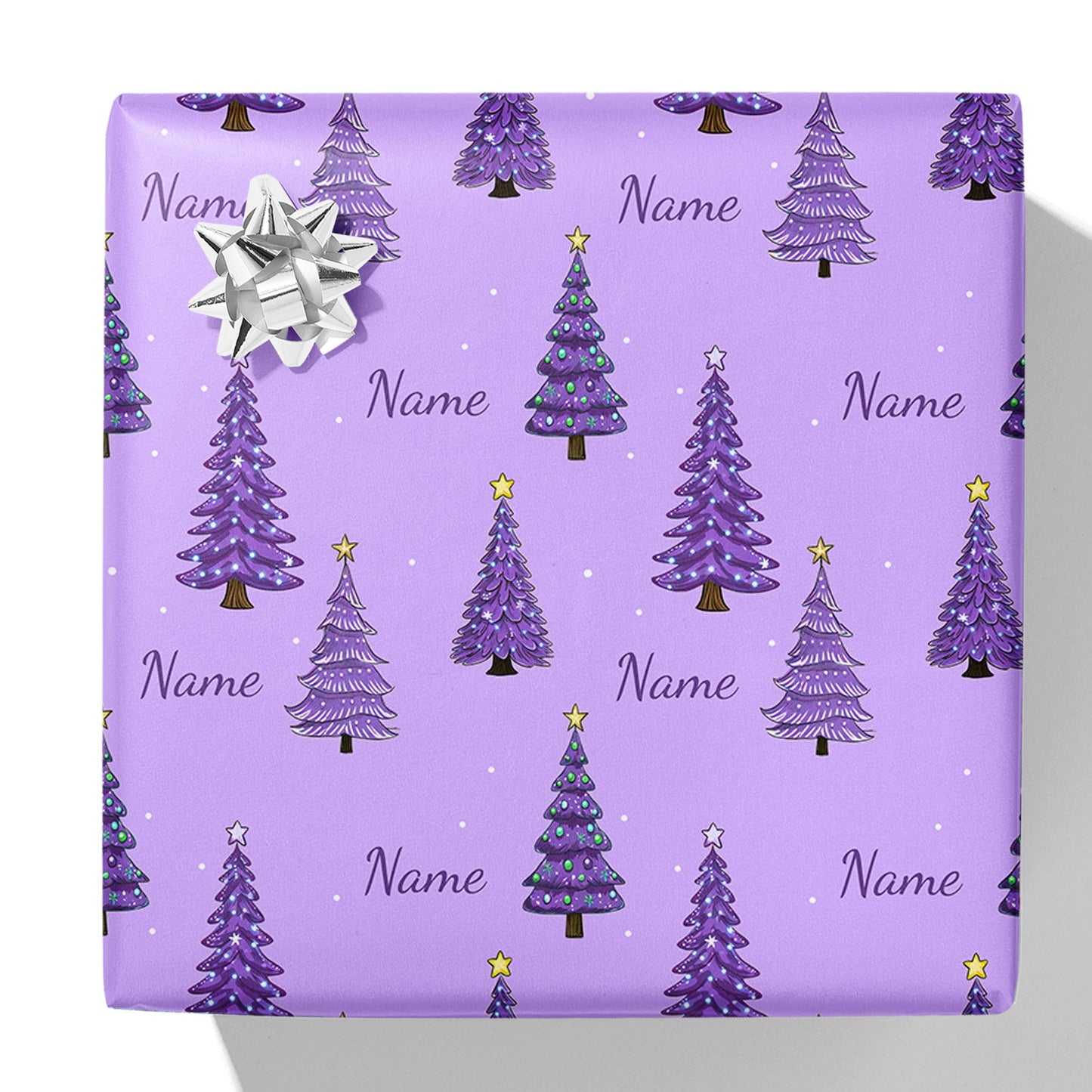 Christmas Trees Name Gift Wrap