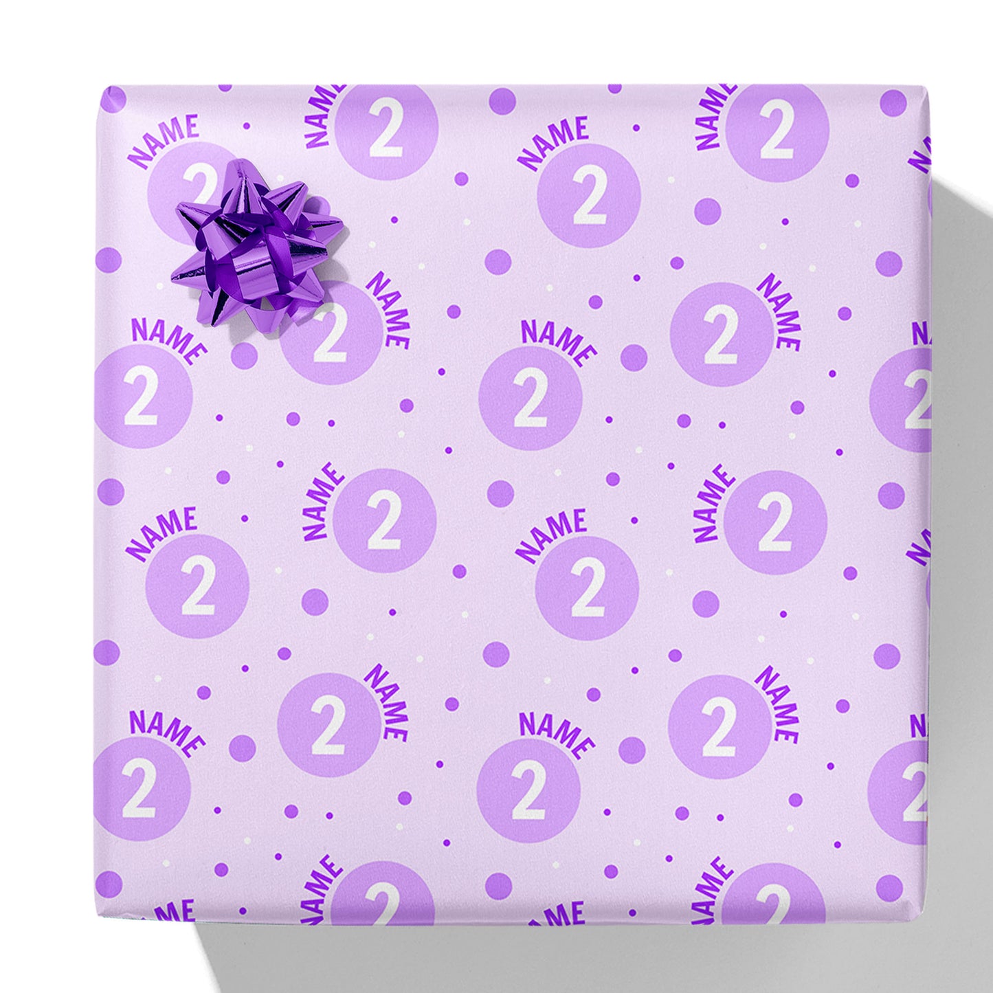 Polkadot Age and Name Gift Wrap