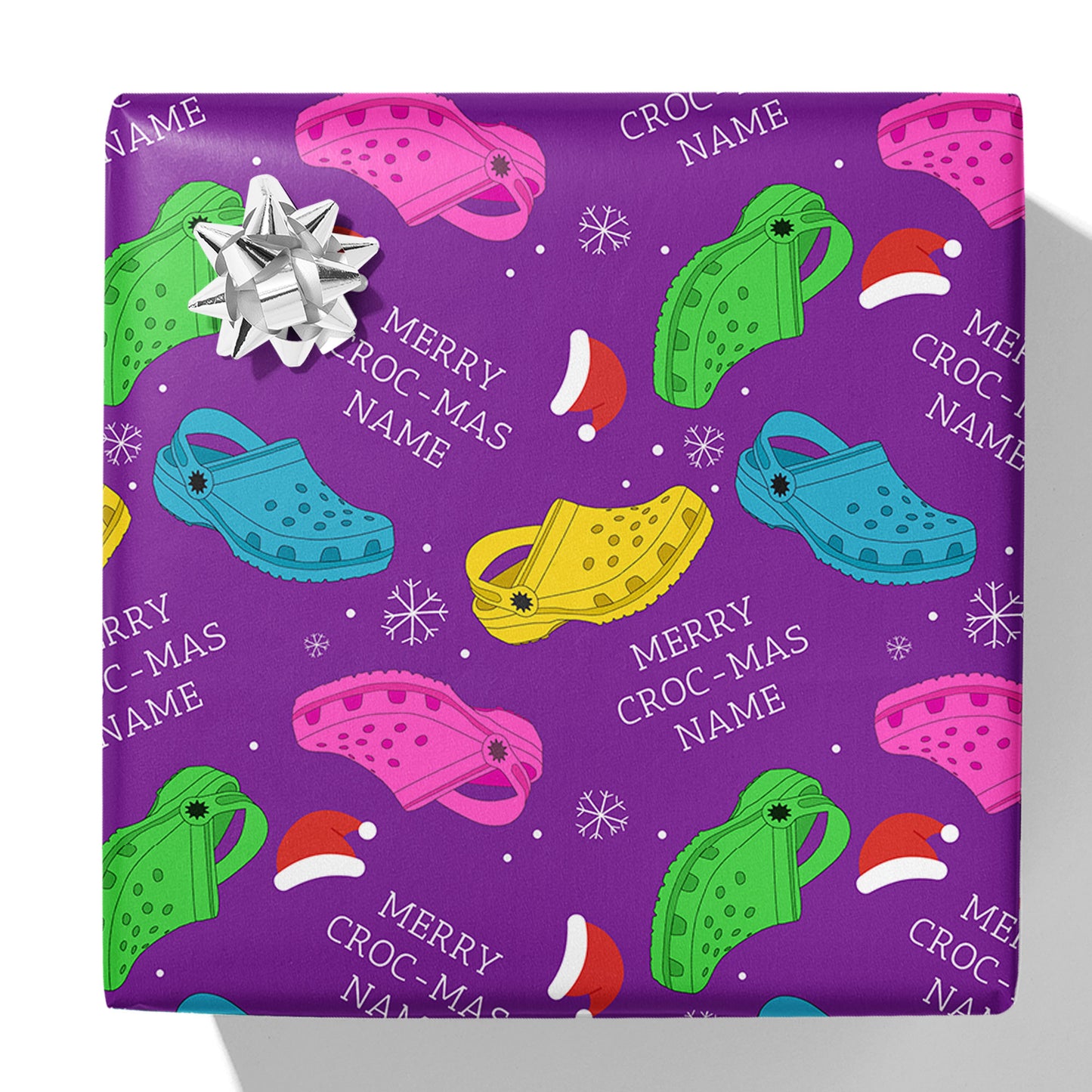 Merry Croc-Mas Name Gift Wrap