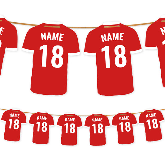 Football Shirt Name and Age Bunting