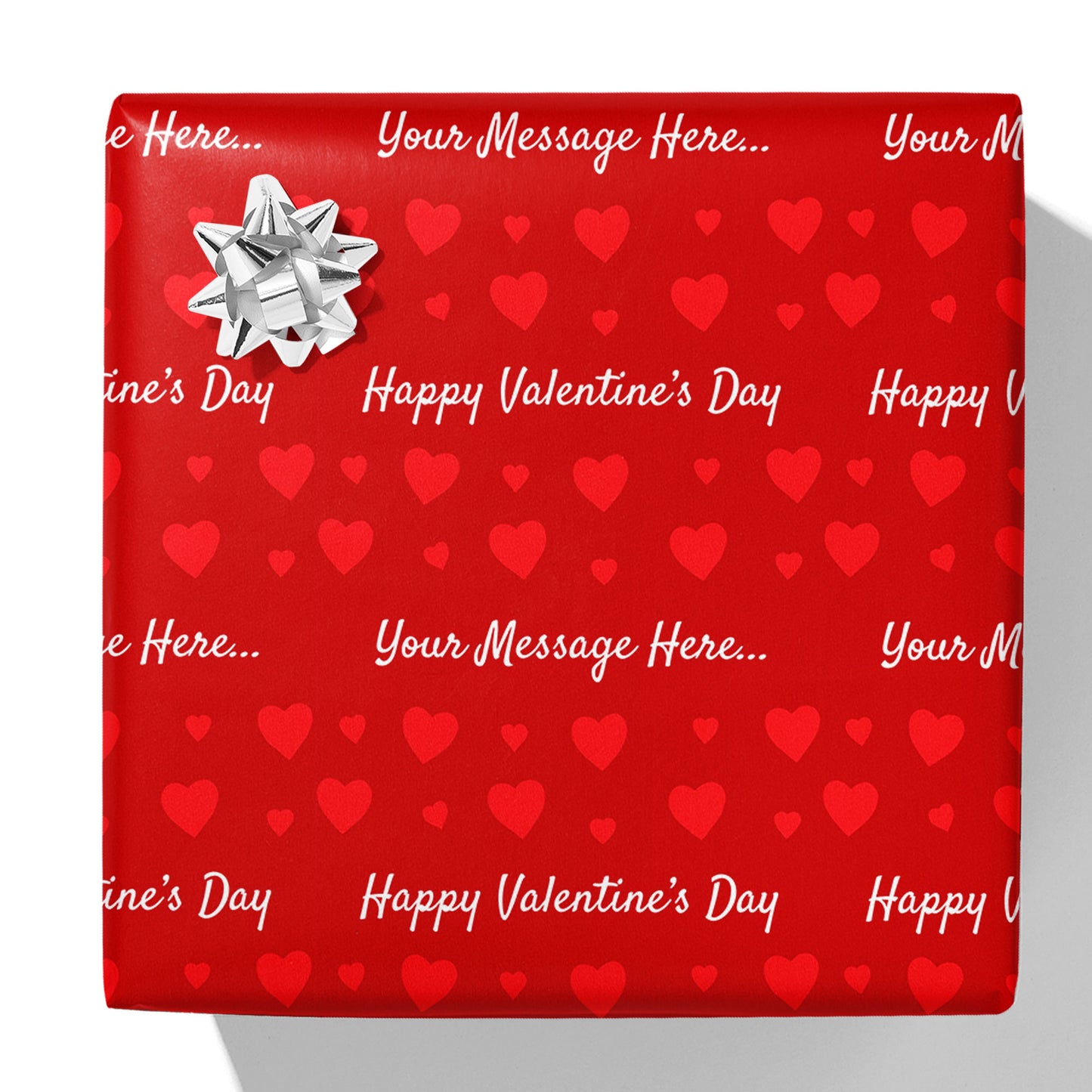 Geschenkpapier mit Herzen zum Valentinstag