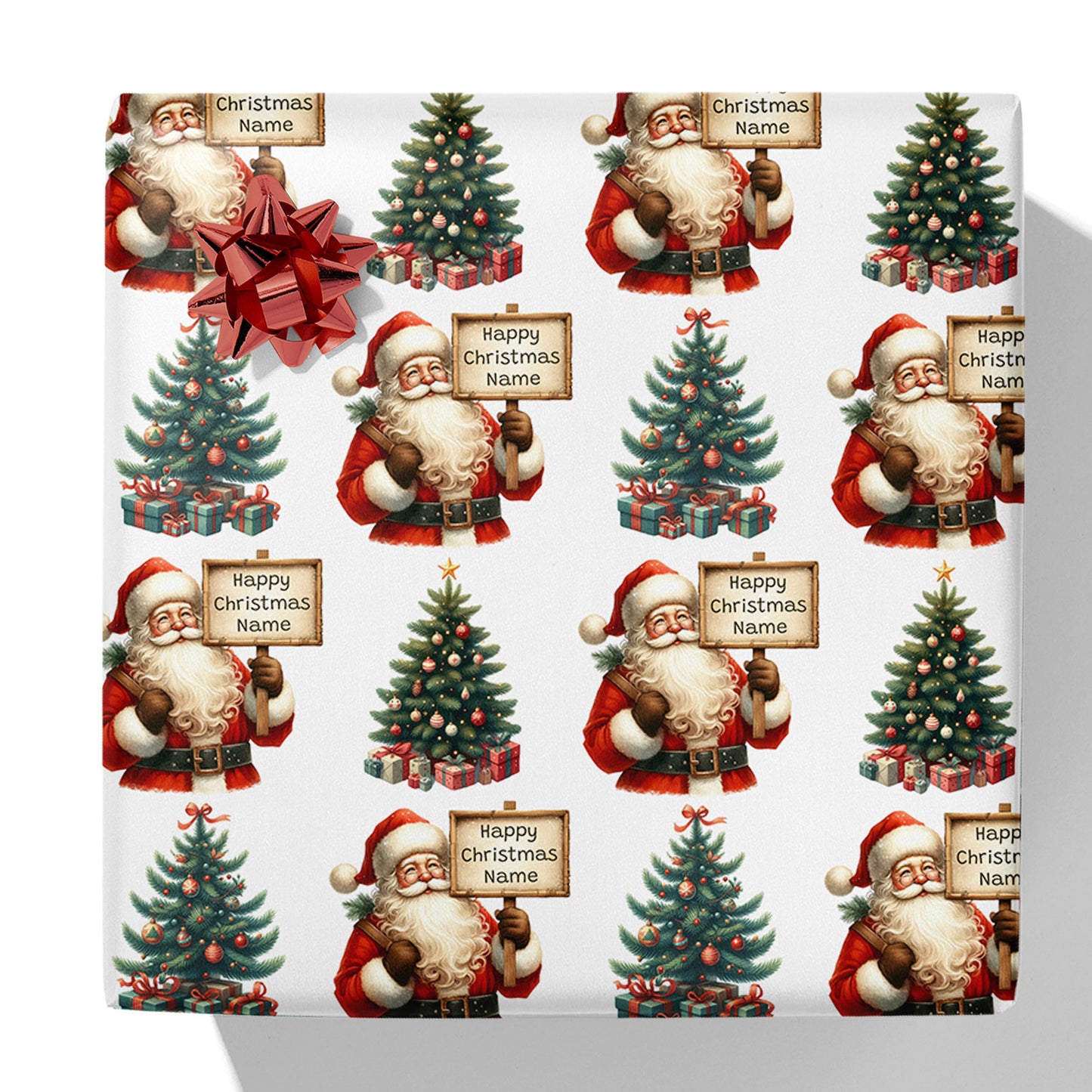 Santa Sign Name Gift Wrap