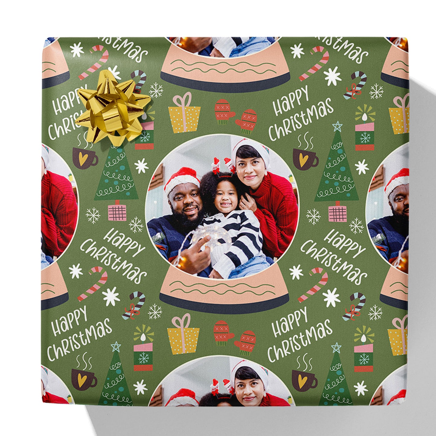 Snow Globe Photo Gift Wrap