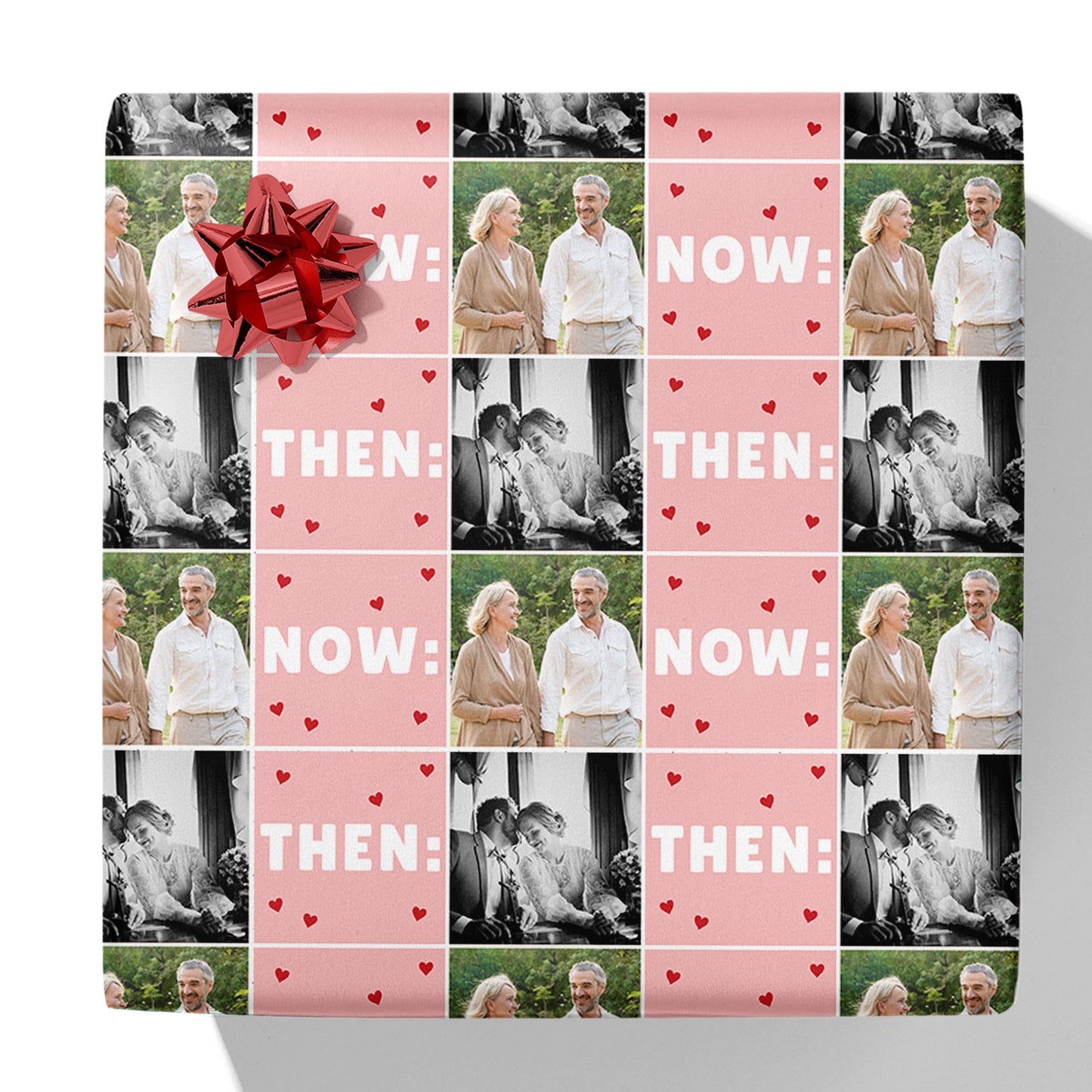 Then and Now Photo Gift Wrap