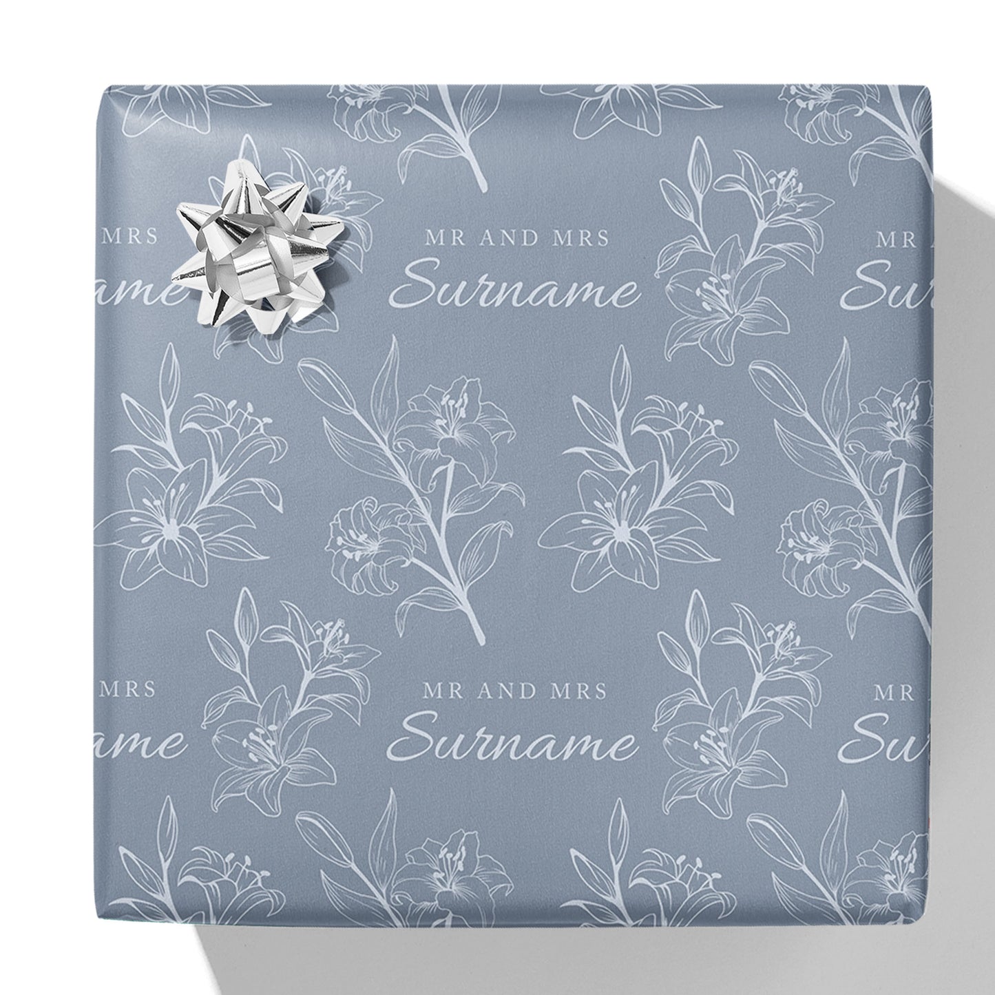 Titel und Nachname Botanical Line Geschenkpapier