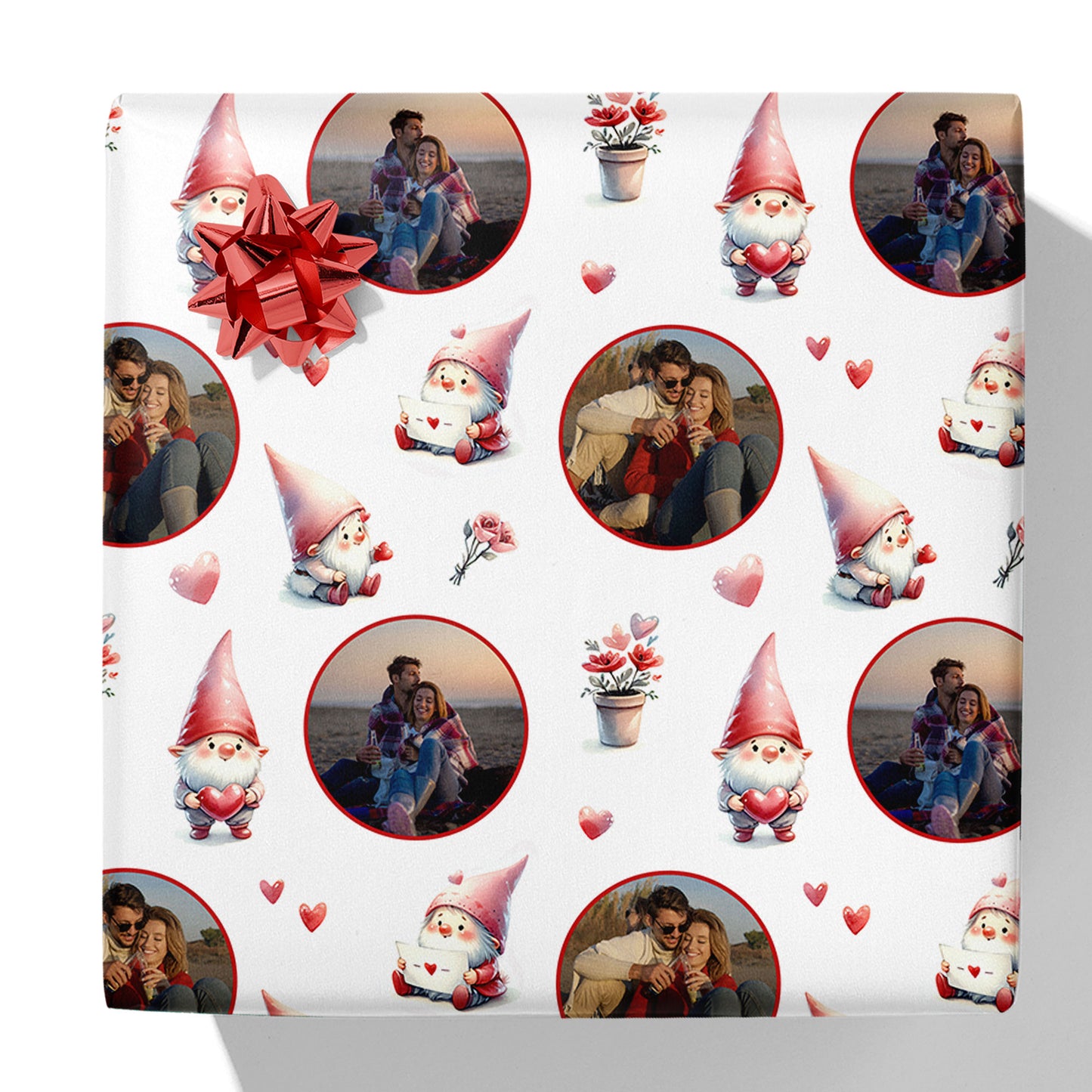 Valentine's Day Gonk Photo Gift Wrap