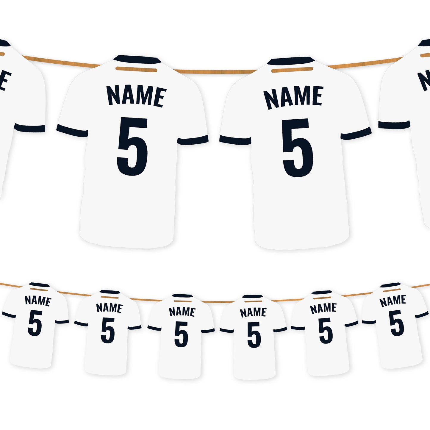 Football Shirt Name and Age Bunting