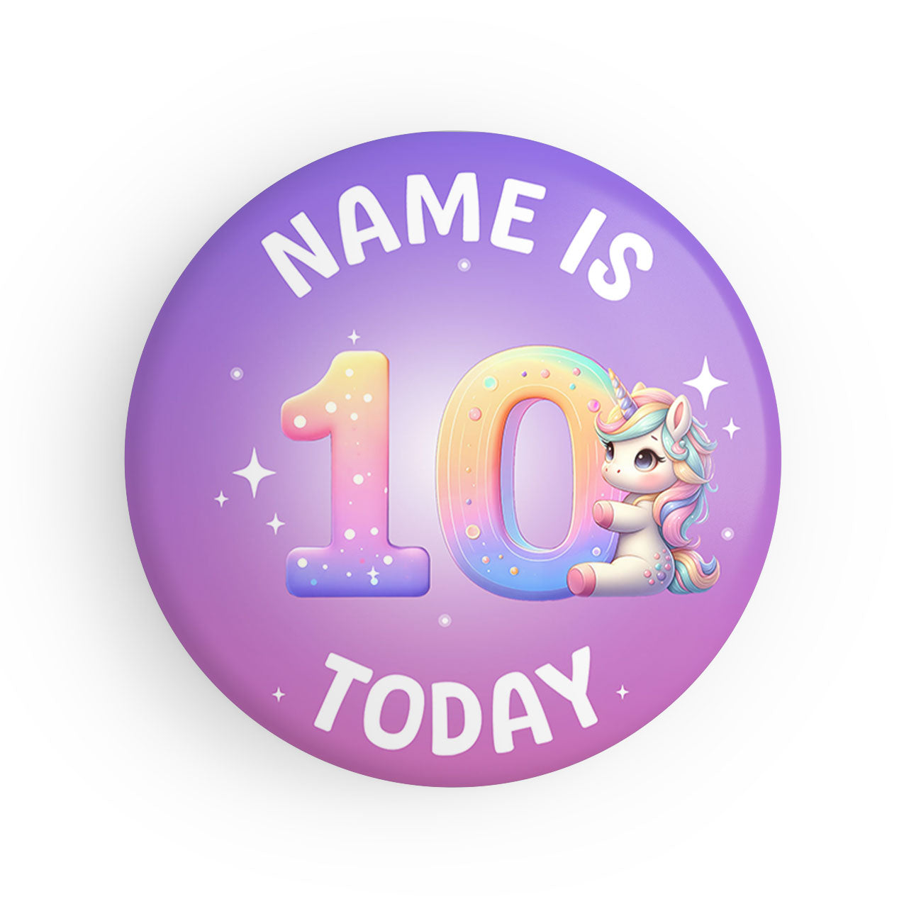 4 - 10 Unicorn Name Badge