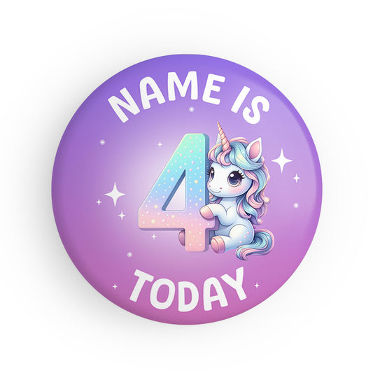 4 - 10 Unicorn Name Badge