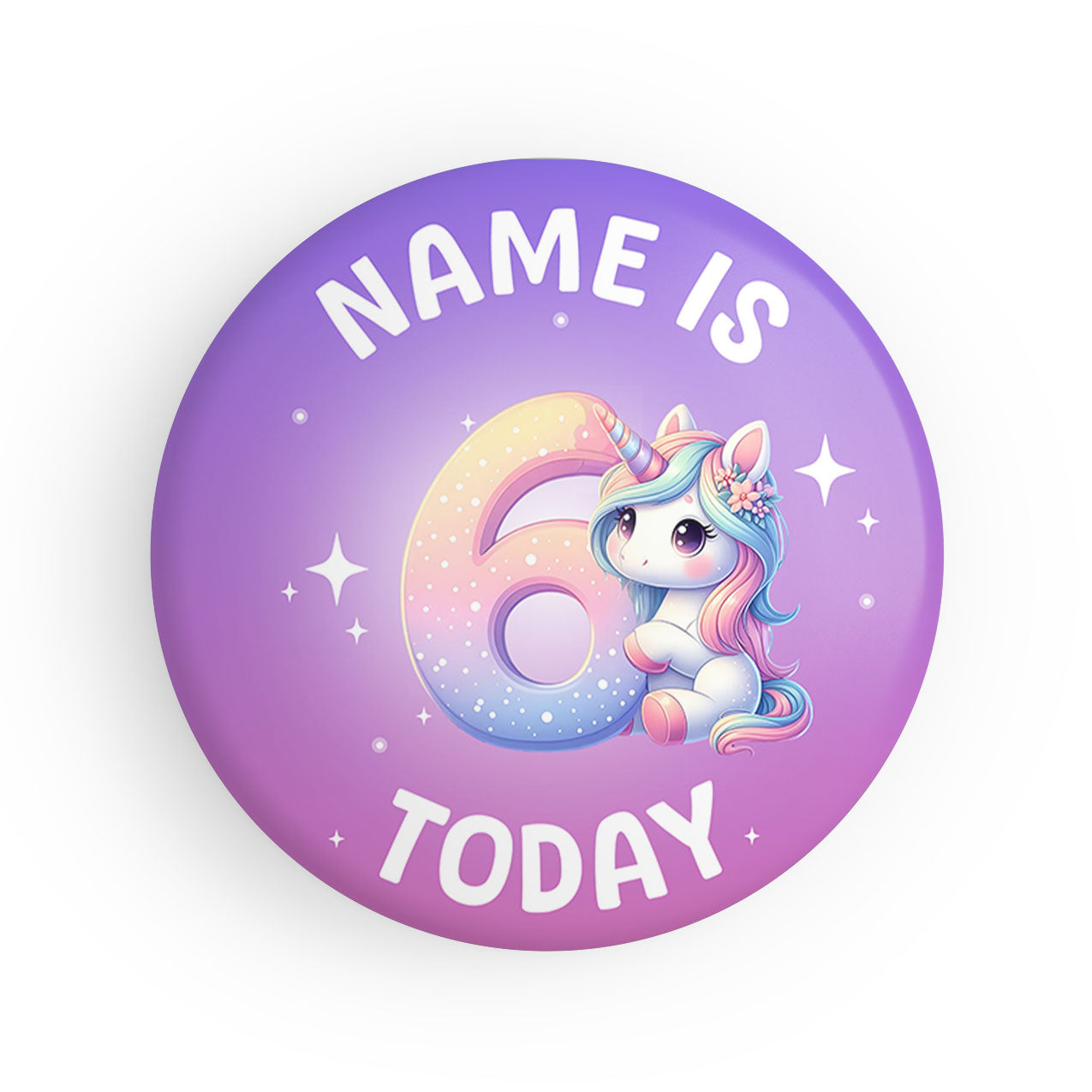 4 - 10 Unicorn Name Badge