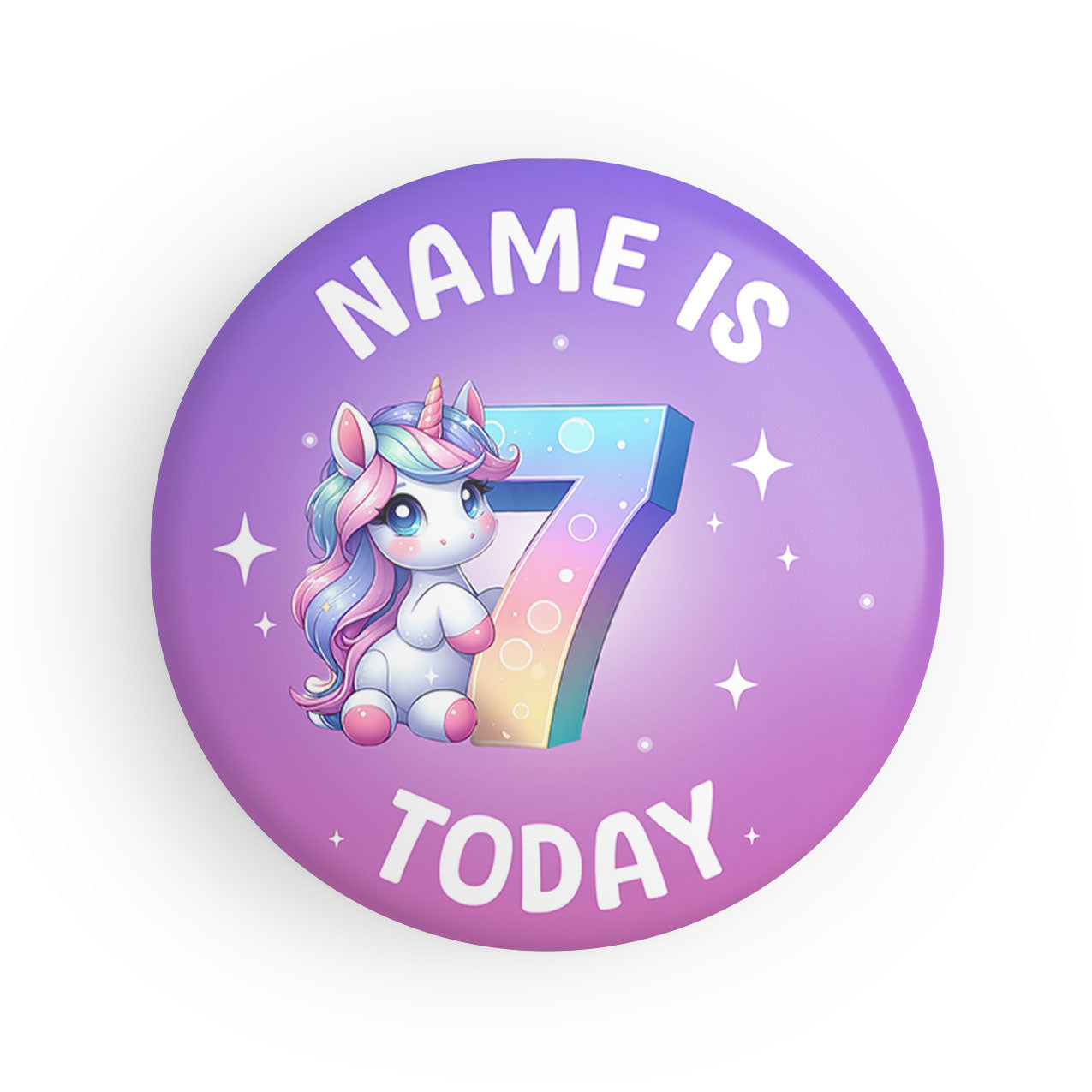 4 - 10 Unicorn Name Badge