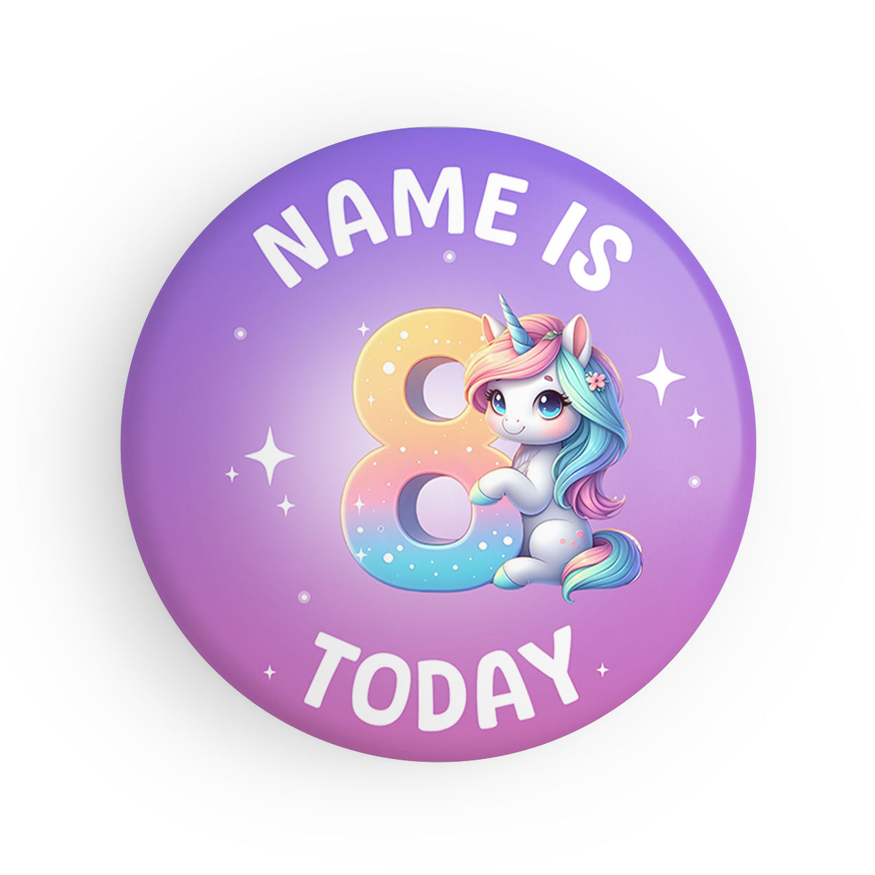 4 - 10 Unicorn Name Badge
