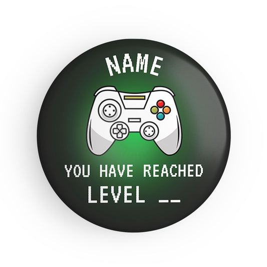 Gaming Level Up Age Name Badge