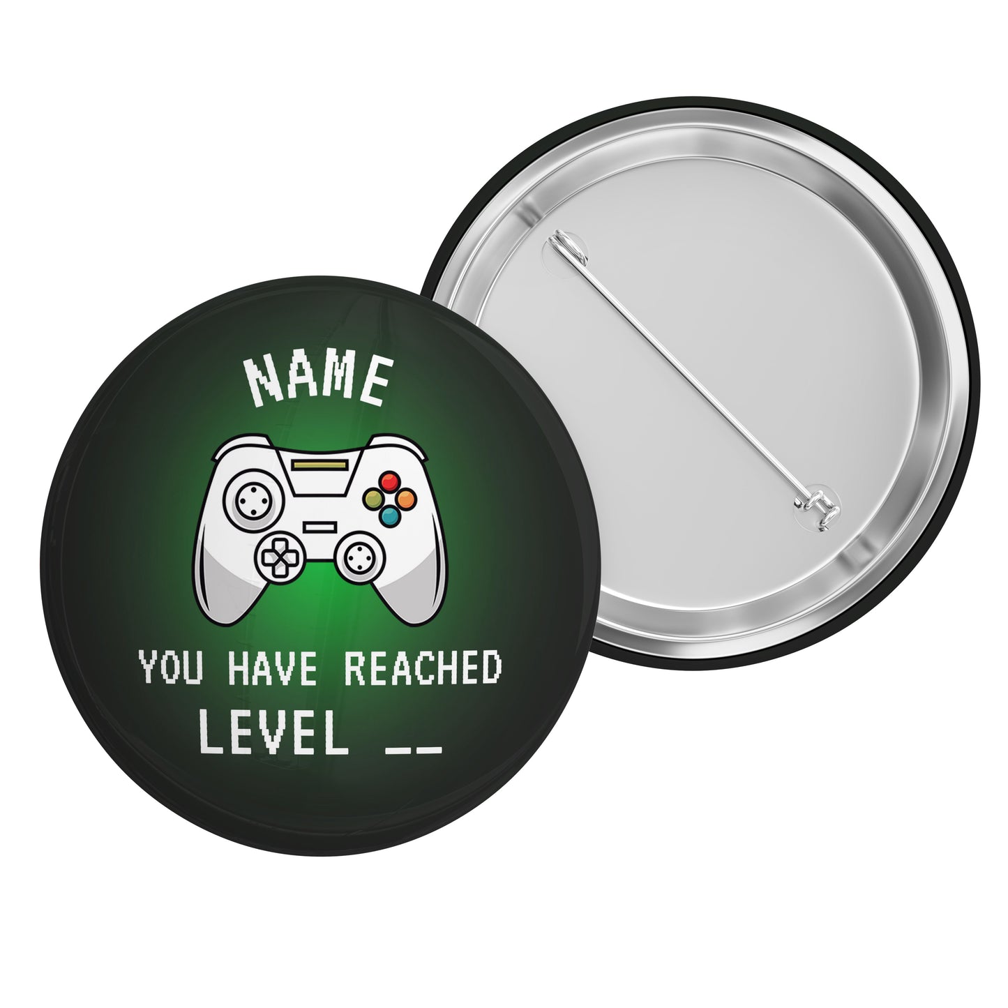 Gaming Level Up Age Name Badge