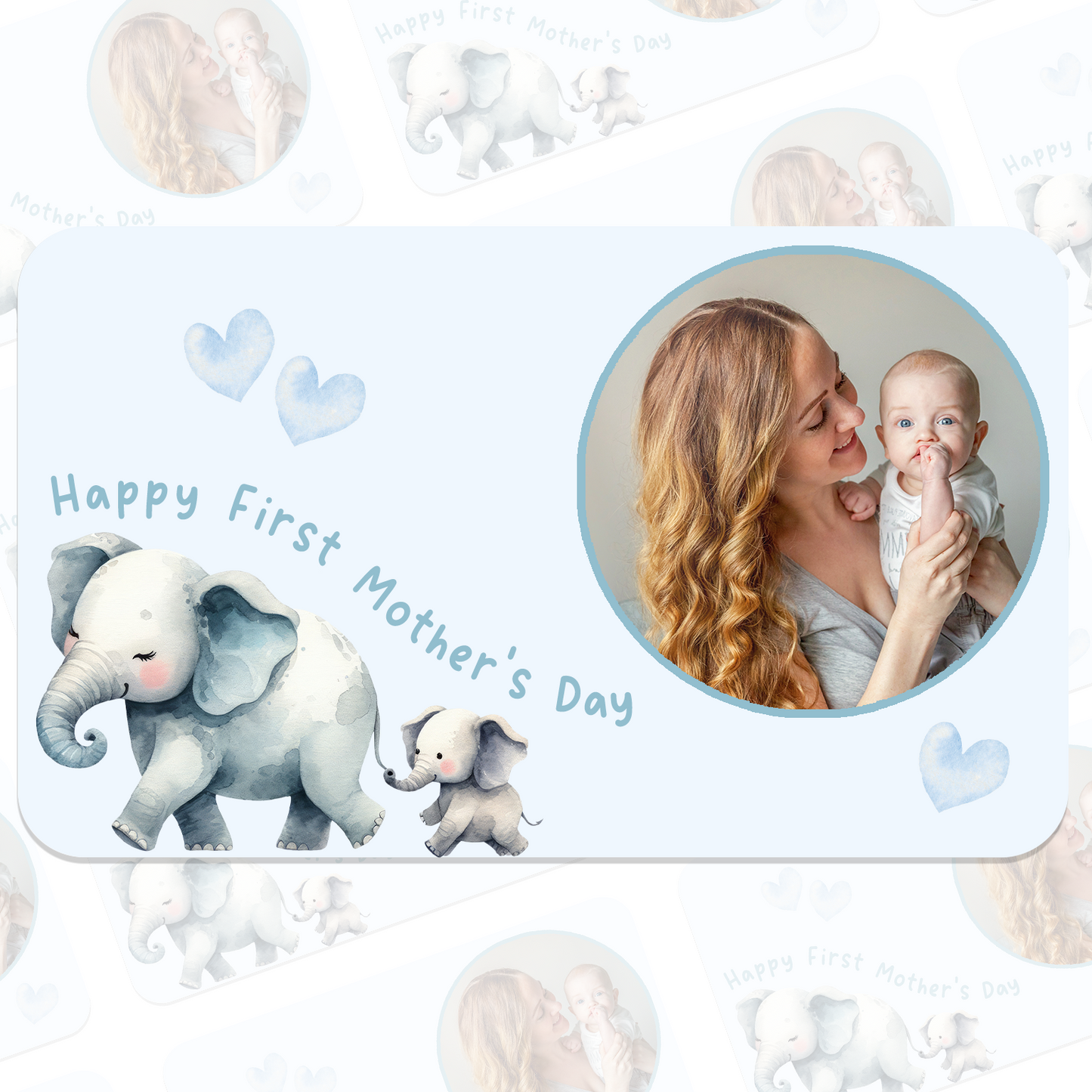 Baby Elephant First Mothers Day Stickers