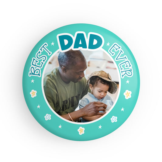 Best Dad Ever Star Photo Badge