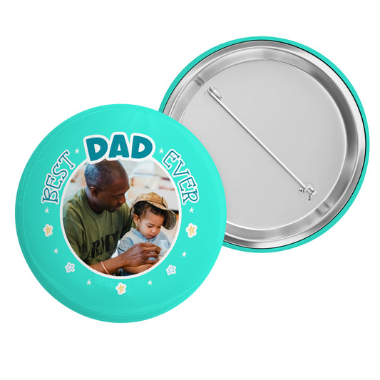 Best Dad Ever Star Photo Badge