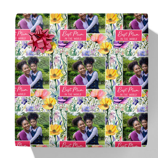 Best Mum Wildflower Photo Gift Wrap