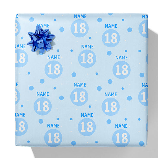 Polkadot Age and Name Gift Wrap