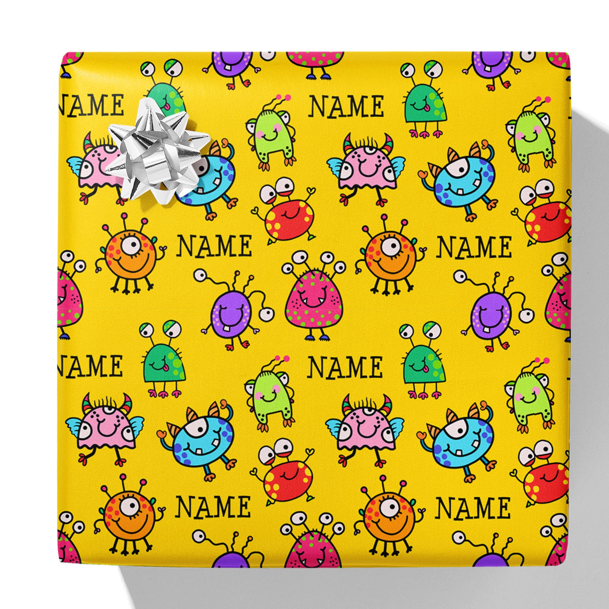 Colourful Monsters Name Gift Wrap – Simply Gift Wrap