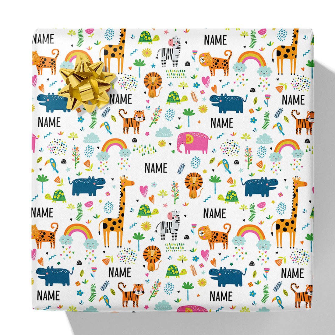 Colourful Wildlife Name Gift Wrap – Simply Gift Wrap