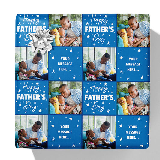 Father's Day Photo and Message Gift Wrap