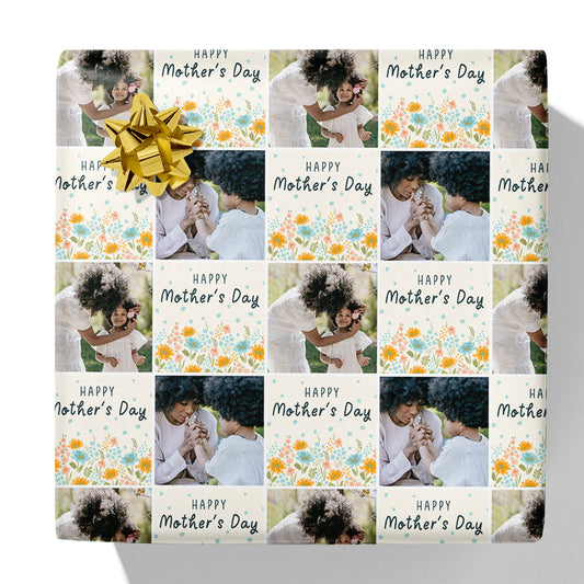 Floral Mother's Day Photo Gift Wrap