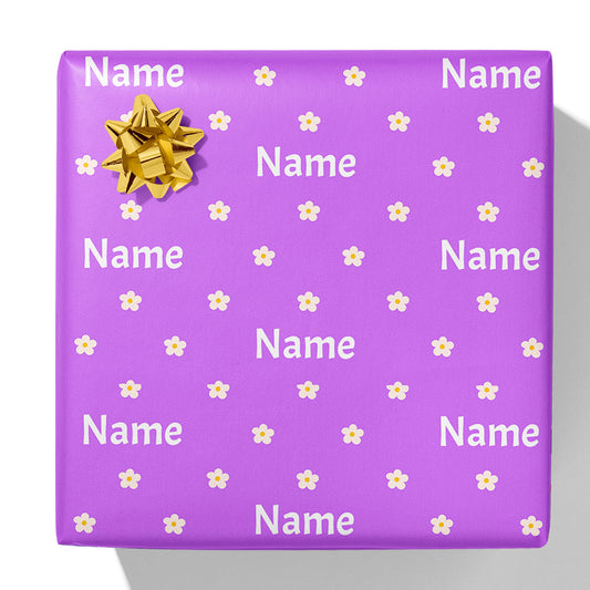 Floral Name Gift Wrap