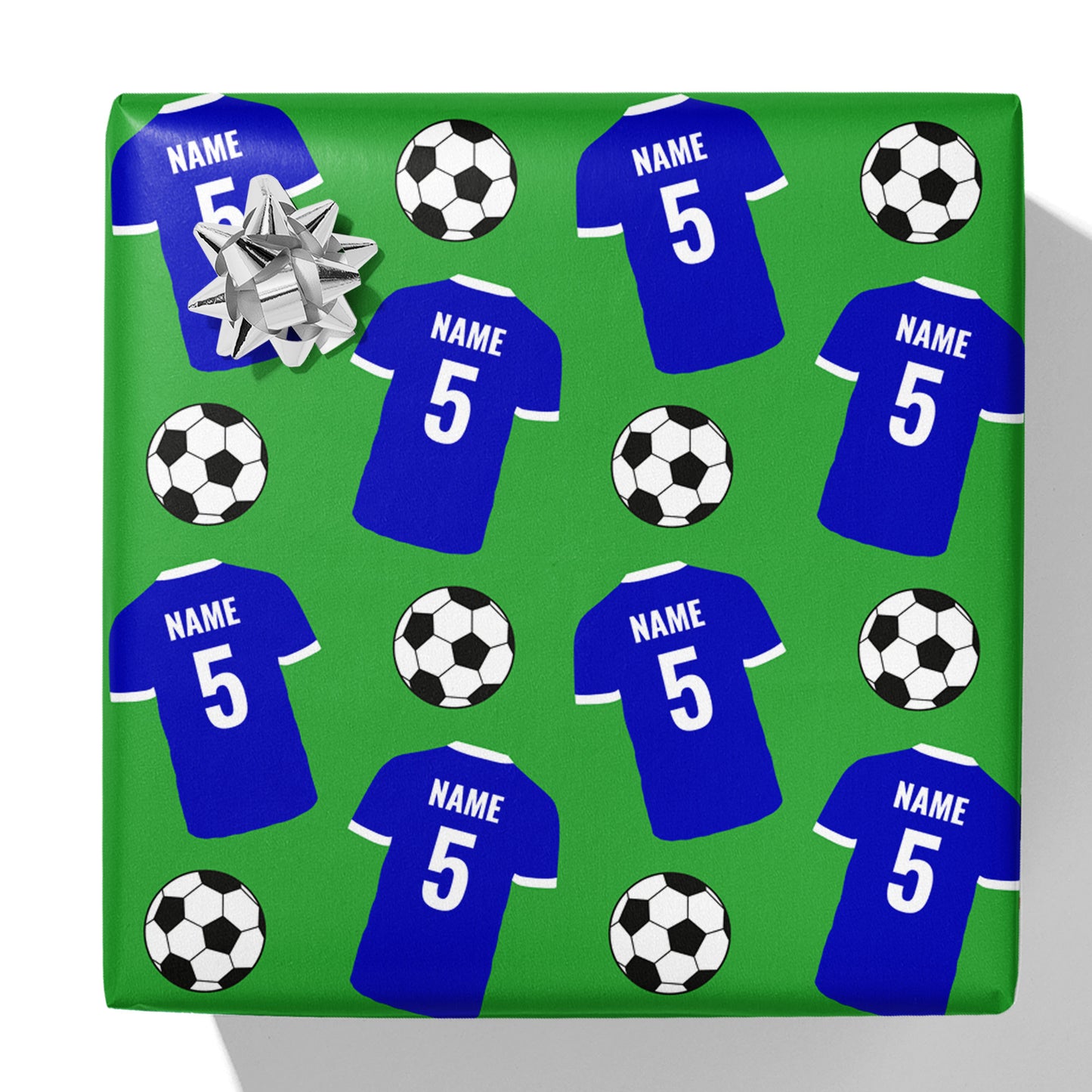 Football Shirt Name and Age Gift Wrap