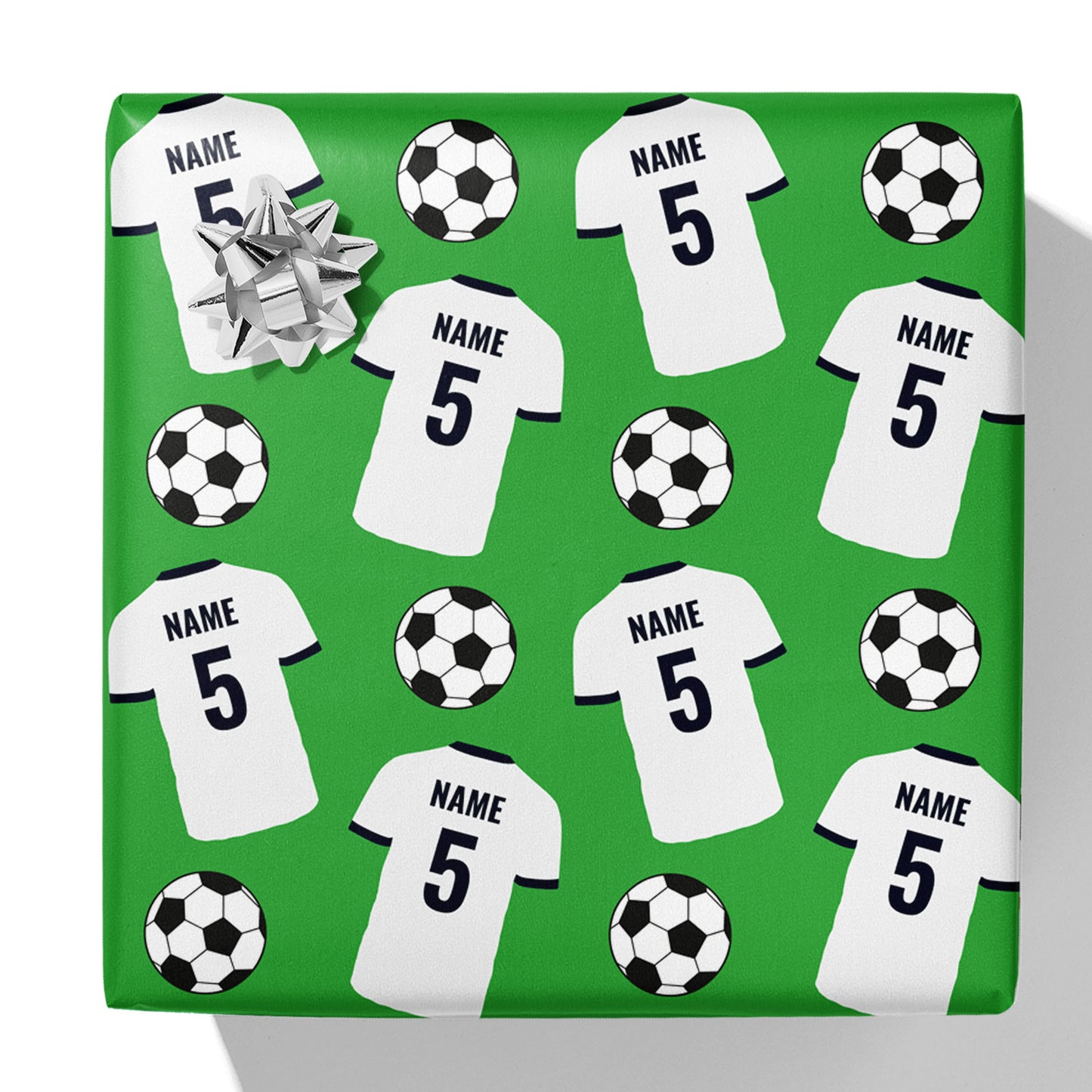 Football Shirt Name and Age Gift Wrap