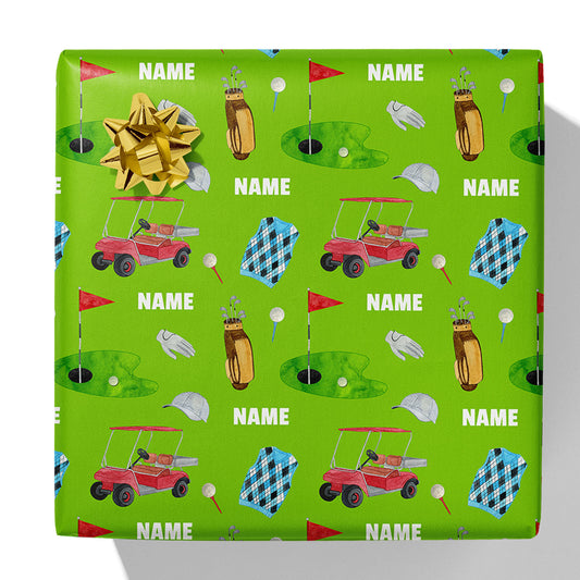 Golf Name Gift Wrap
