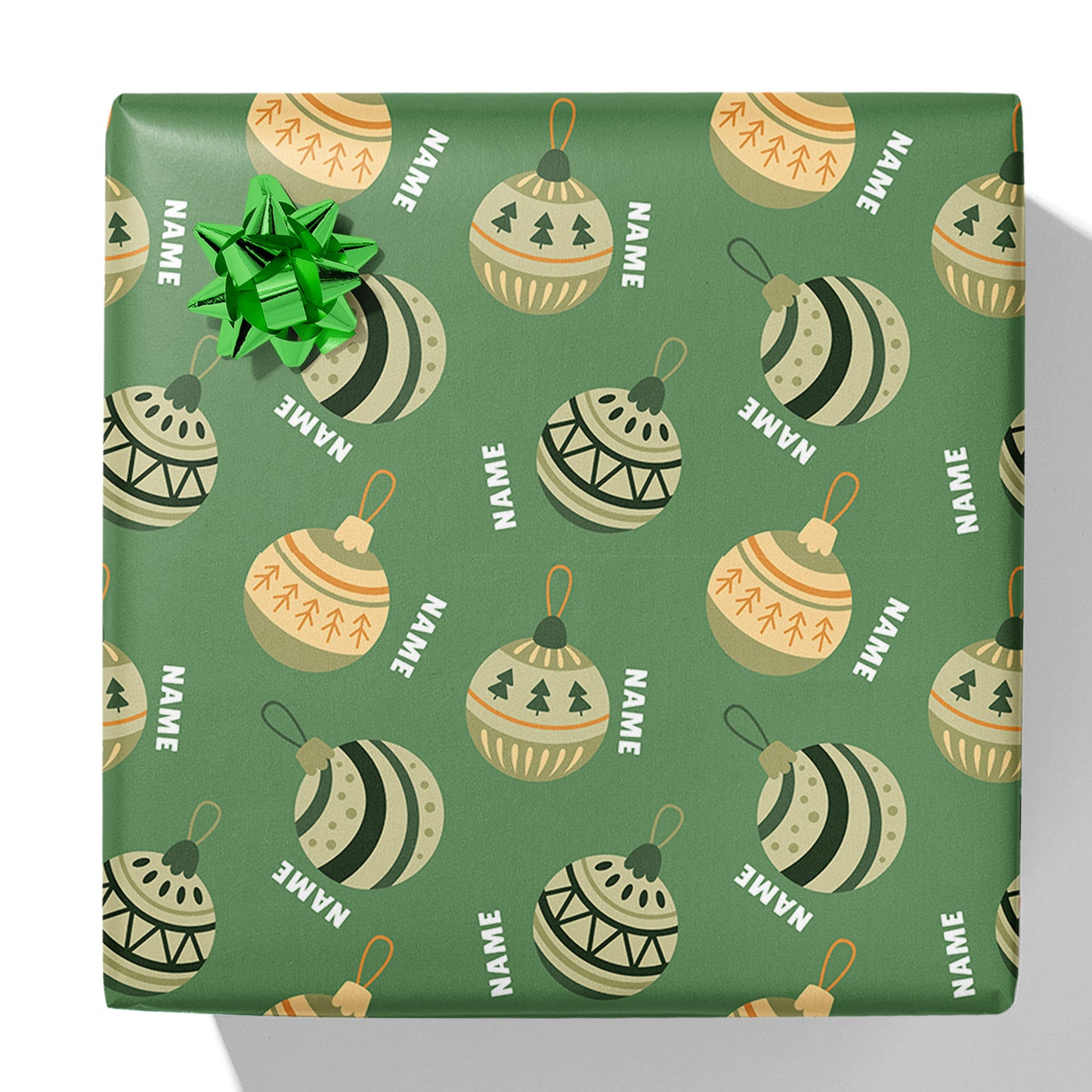Bauble Name Gift Wrap