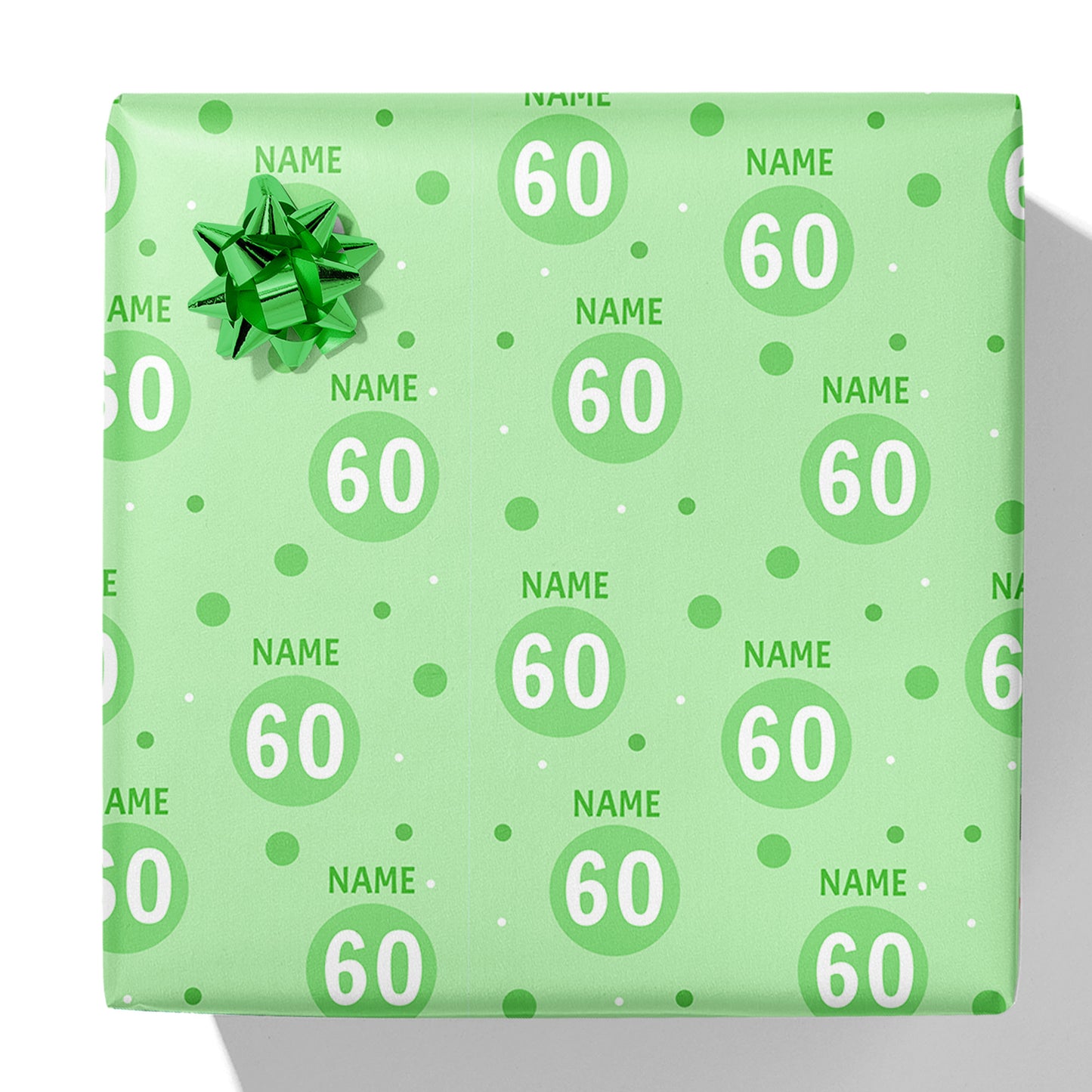 Polkadot Age and Name Gift Wrap