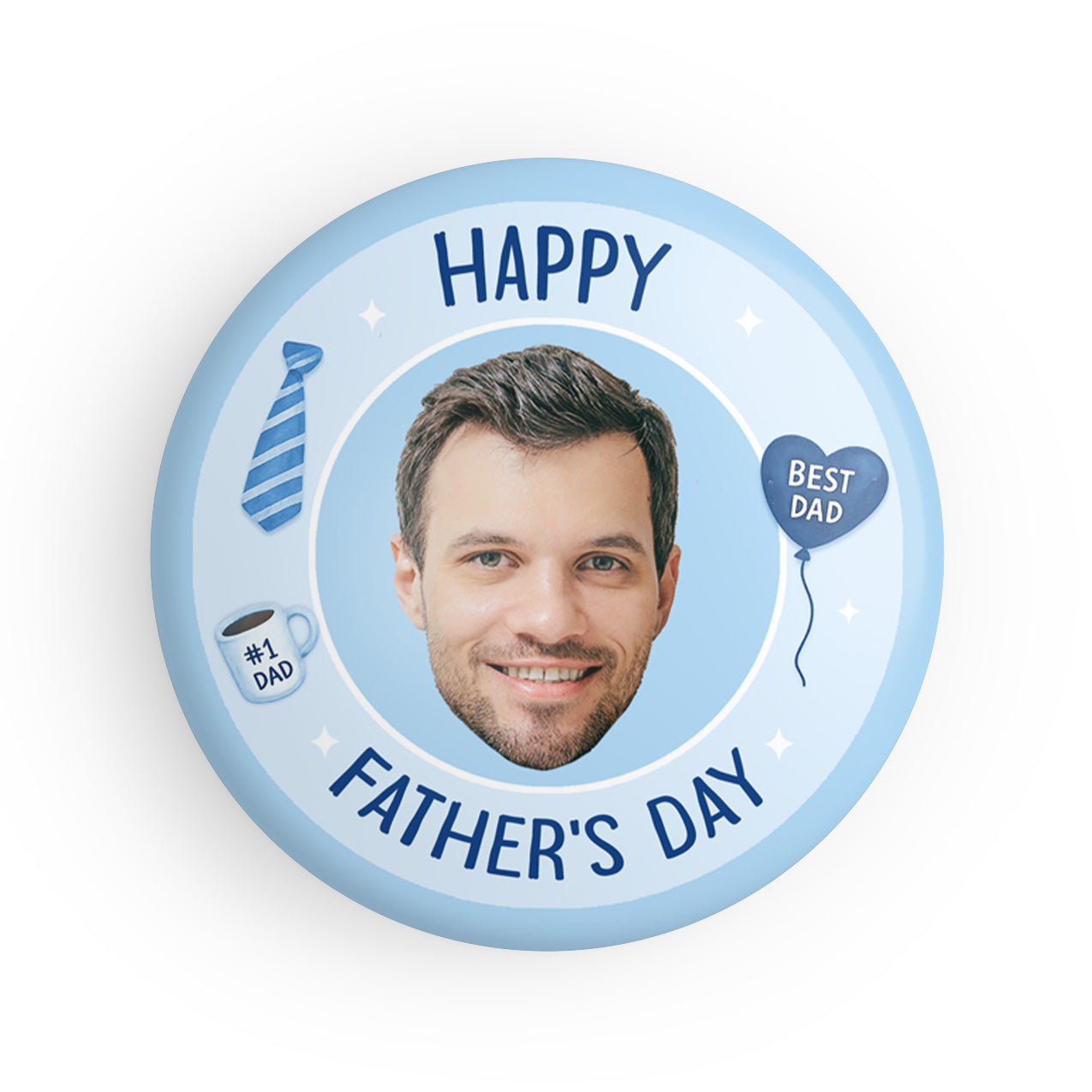 Happy Father's Day Face Cut Out Badge