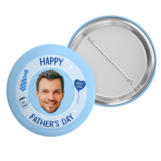 Happy Father's Day Face Cut Out Badge