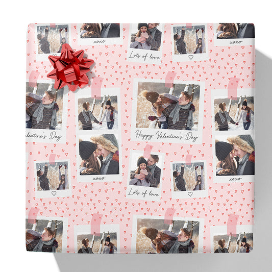 Happy Valentine's Day Polaroid Photo Gift Wrap