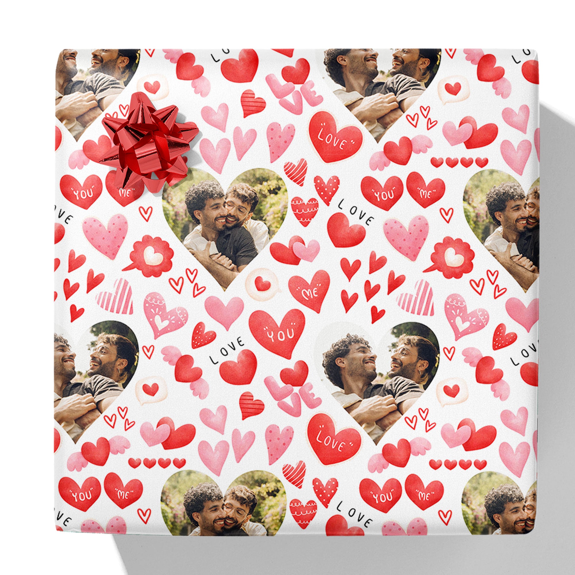 Wrapper Heart Print Hearts Photo Anniversary Gift Wrap – Simply Gift Wrap